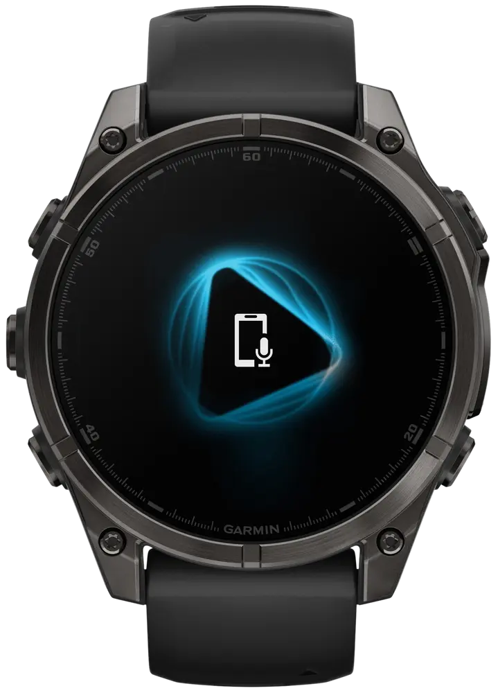 Garmin Fenix 8 47mm AMOLED Sapphire – Carbon Gray DLC Titanium med Black/Pebble Gray Silicone – Utmärkt skick Garmin