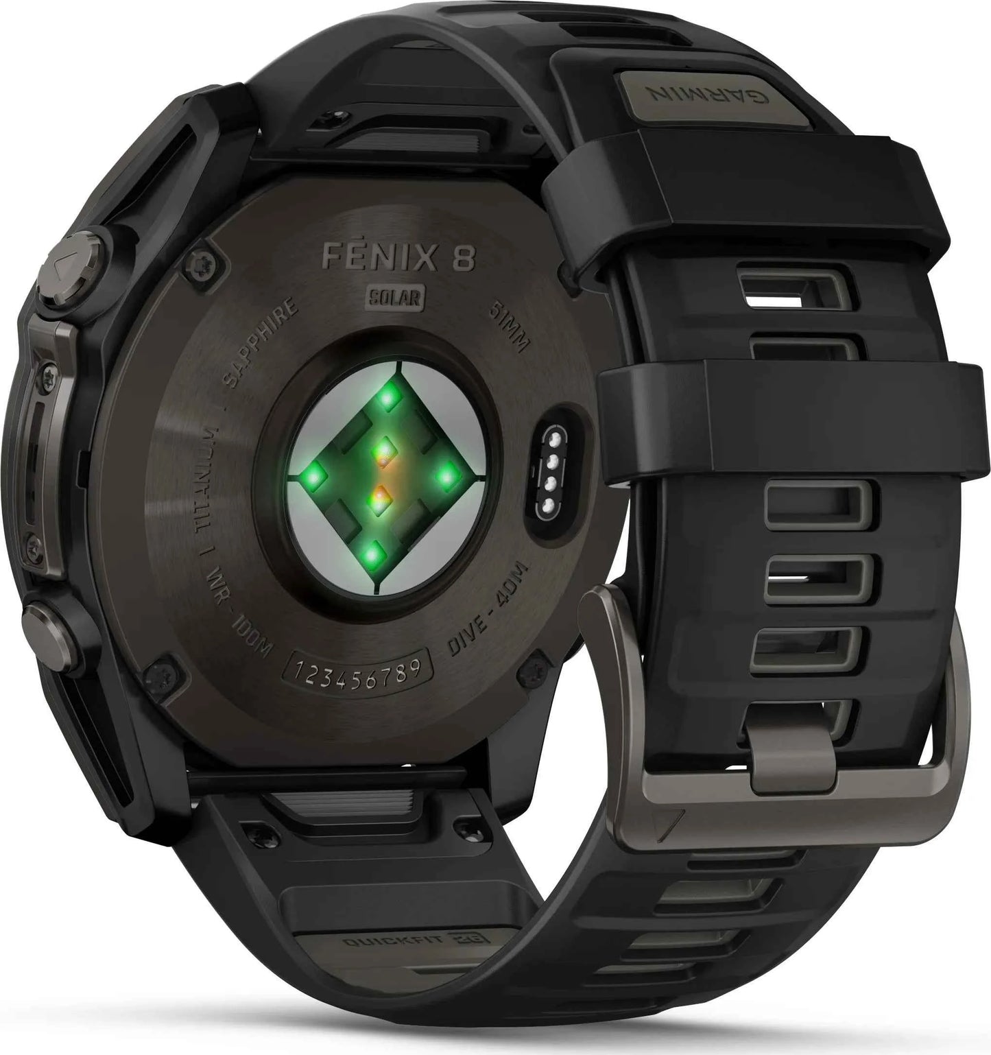Garmin Fenix 8 51mm Sapphire Solar | Carbon Gray DLC Titanium | Black/Gray | Utmärkt skick