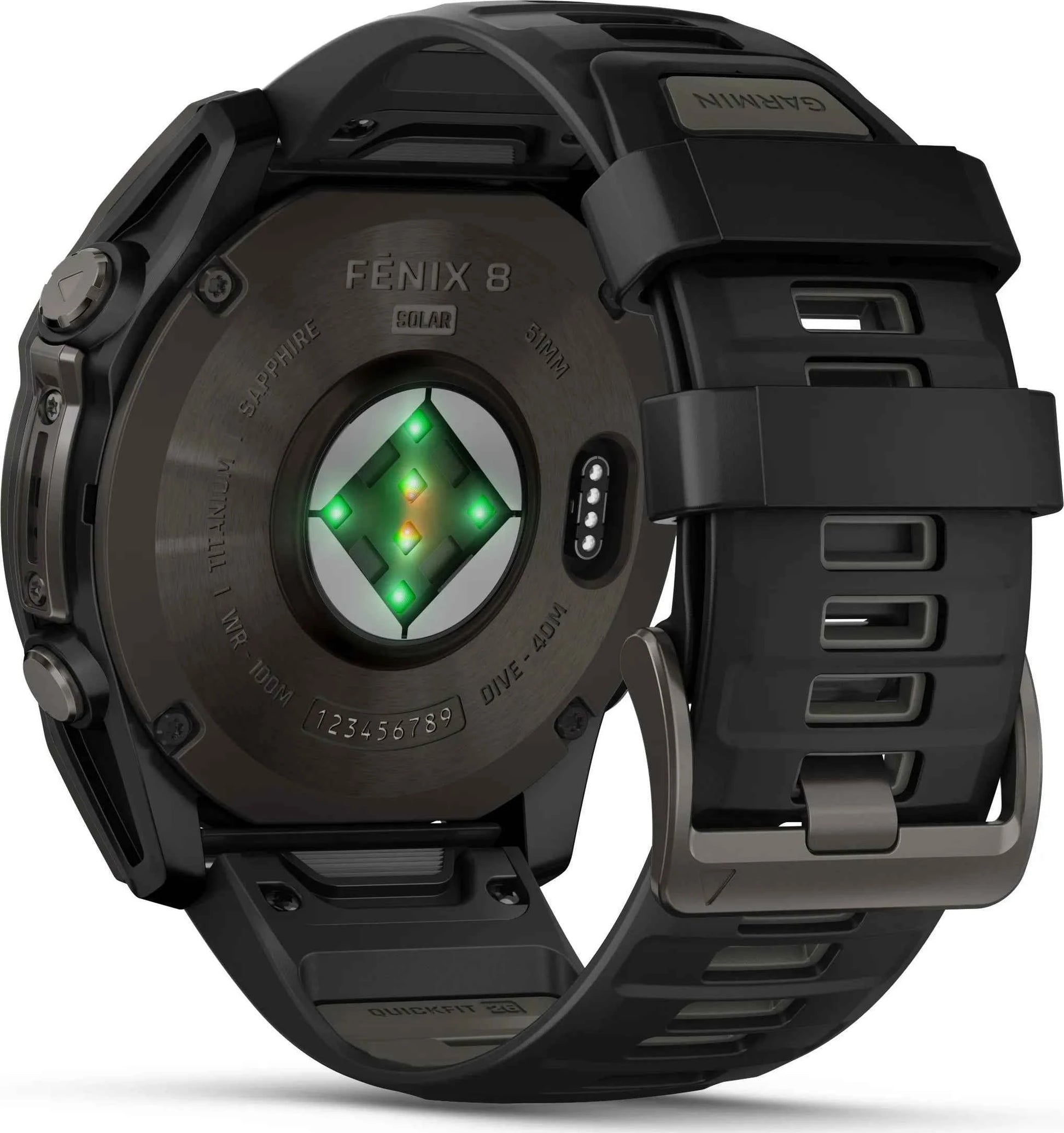 Garmin Fenix 8 51mm Sapphire Solar | Carbon Gray DLC Titanium | Black/Gray | Utmärkt skick