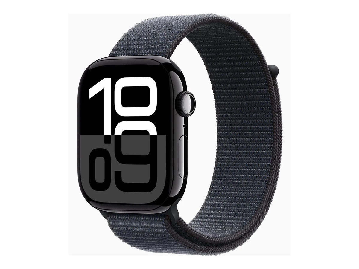 Apple Watch Series 10 Aluminium 42mm (2024) – GPS + Cellular – Jet Black – Sport Loop – 87% Batterihälsa – Utmärkt skick Apple