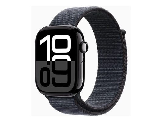Apple Watch Series 10 Aluminium 42mm (2024) – GPS + Cellular – Jet Black – Sport Loop – 87% Batterihälsa – Utmärkt skick Apple