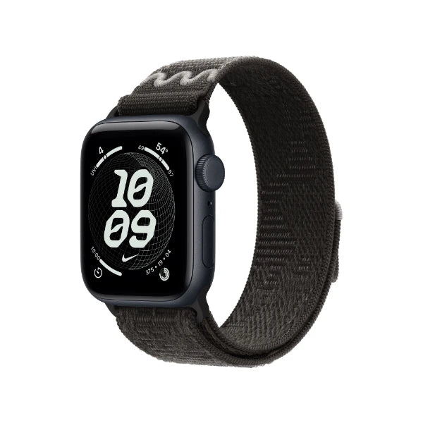 Apple Watch SE (2 generationen) 40mm – Svart – Nike Sport Loop – 91% Batterihälsa – Bra skick Apple