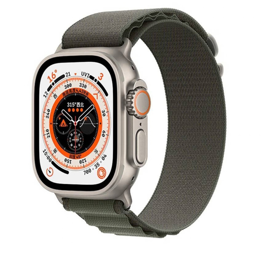 Apple Watch Ultra 2 – GPS + Cellular – Natural Titanium – Green Alpine Loop M/L – Utmärkt skick – 100% batterihälsa Apple