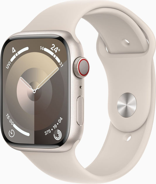 Apple Watch Series 9 Aluminium 45 mm (GPS + Cellular) – Stjärnglans | Utmärkt skick