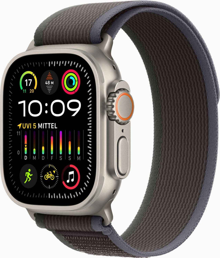 Apple Watch Ultra 2 – 49 mm – Silver Titanium – GPS + Mobilnät – Blue/Black Trail Loop – Utmärkt skick