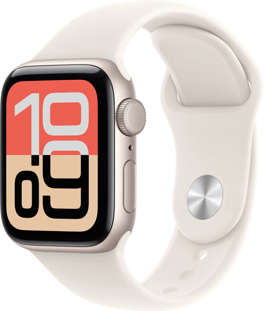 Apple Watch SE 3 | 40 mm | GPS | Silver Aluminium | Starlight Sport Band M/L | Nyskick Apple