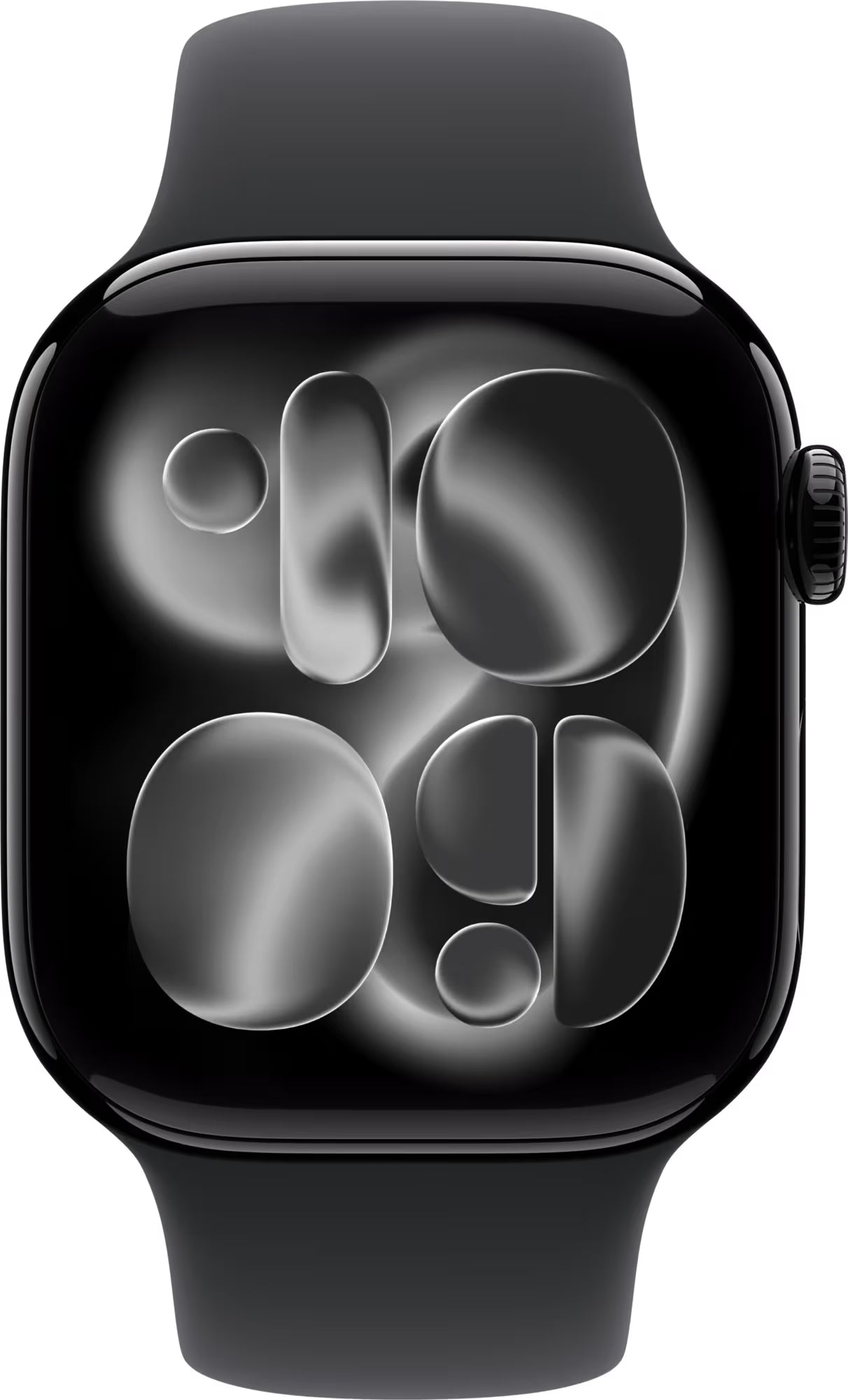 Apple Watch Series 11 (42 mm) Cellular – Jet Black Aluminium / Black Sport Band (S/M) – Nyskick